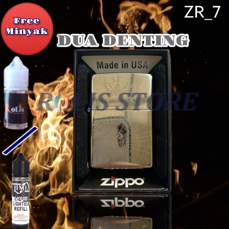 COD - &quot;Keren - Zippo Silver  Berdenting 2x - Lighter - Korek Api - Ma&quot;