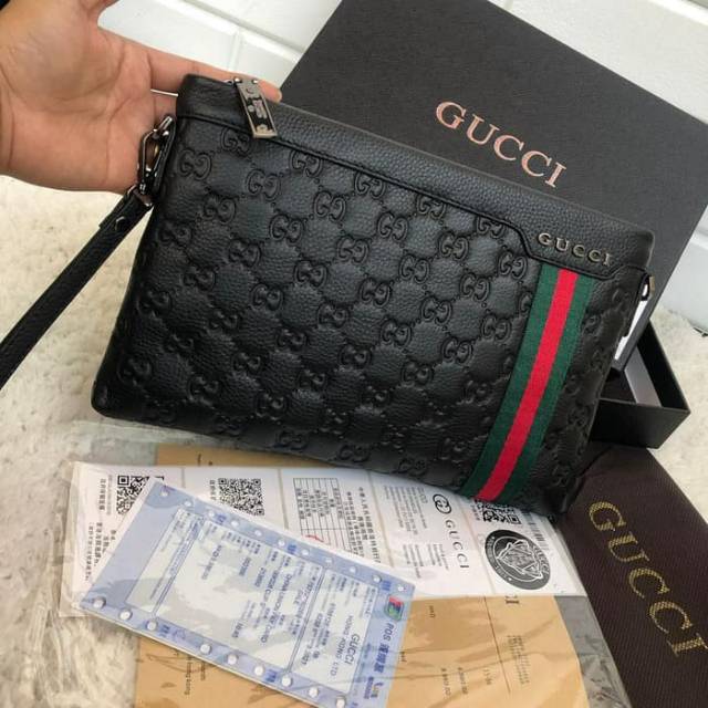 Clutch unisex / clutch lv emboss / clutch gucci emboss