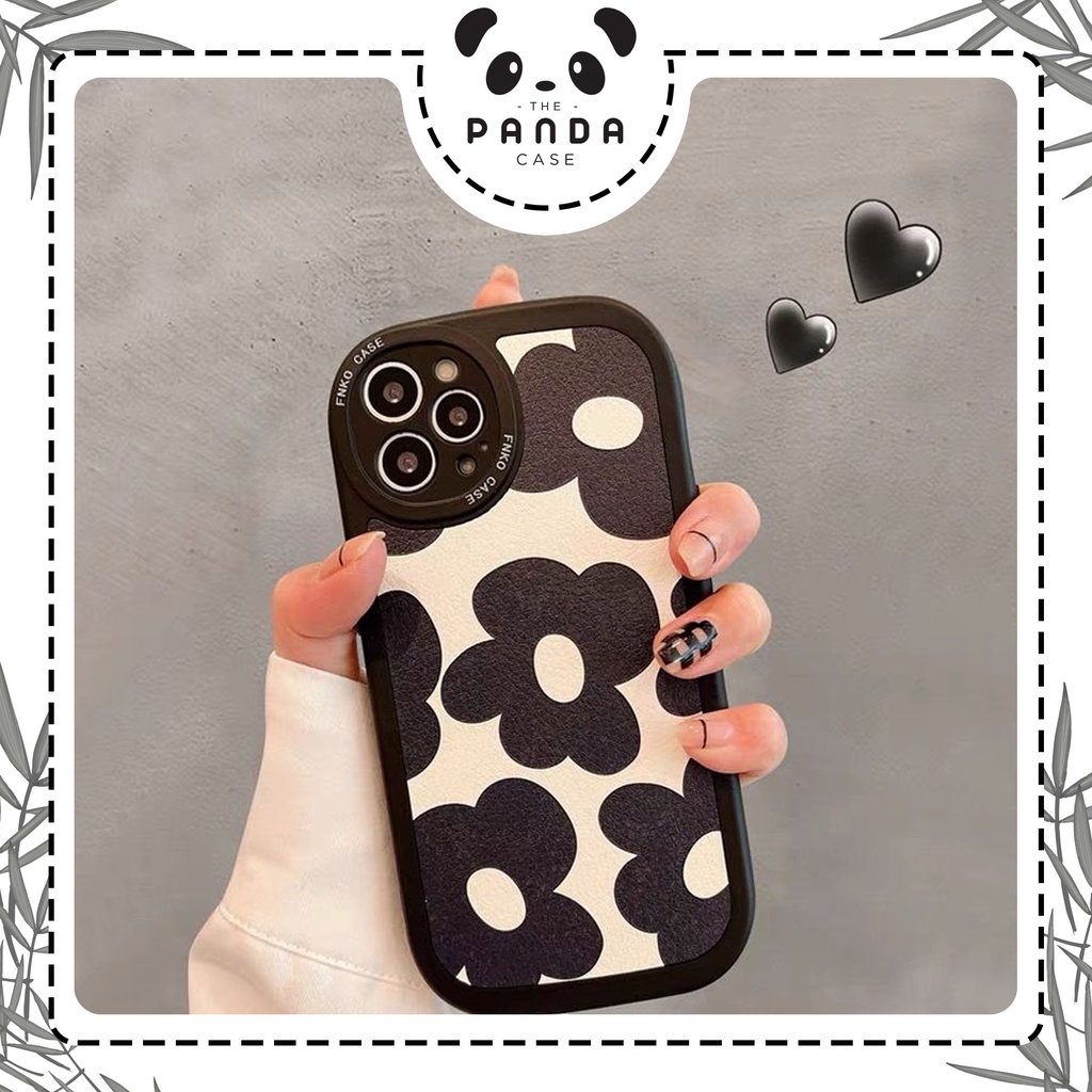 [TPC] Phone Case IPHONE 6 6S 7 8 PLUS X XS MAX XR 11 12 13 14 MINI PRO MAX BLACK FLOWER Casing Korean Cute IP025