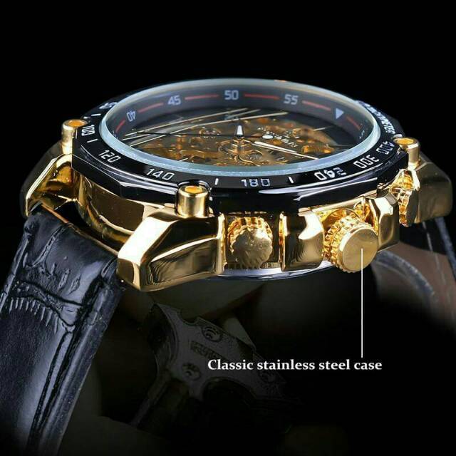 Jam Tangan Mekanik Automatic Forsining Luxury Skeleton Jantan