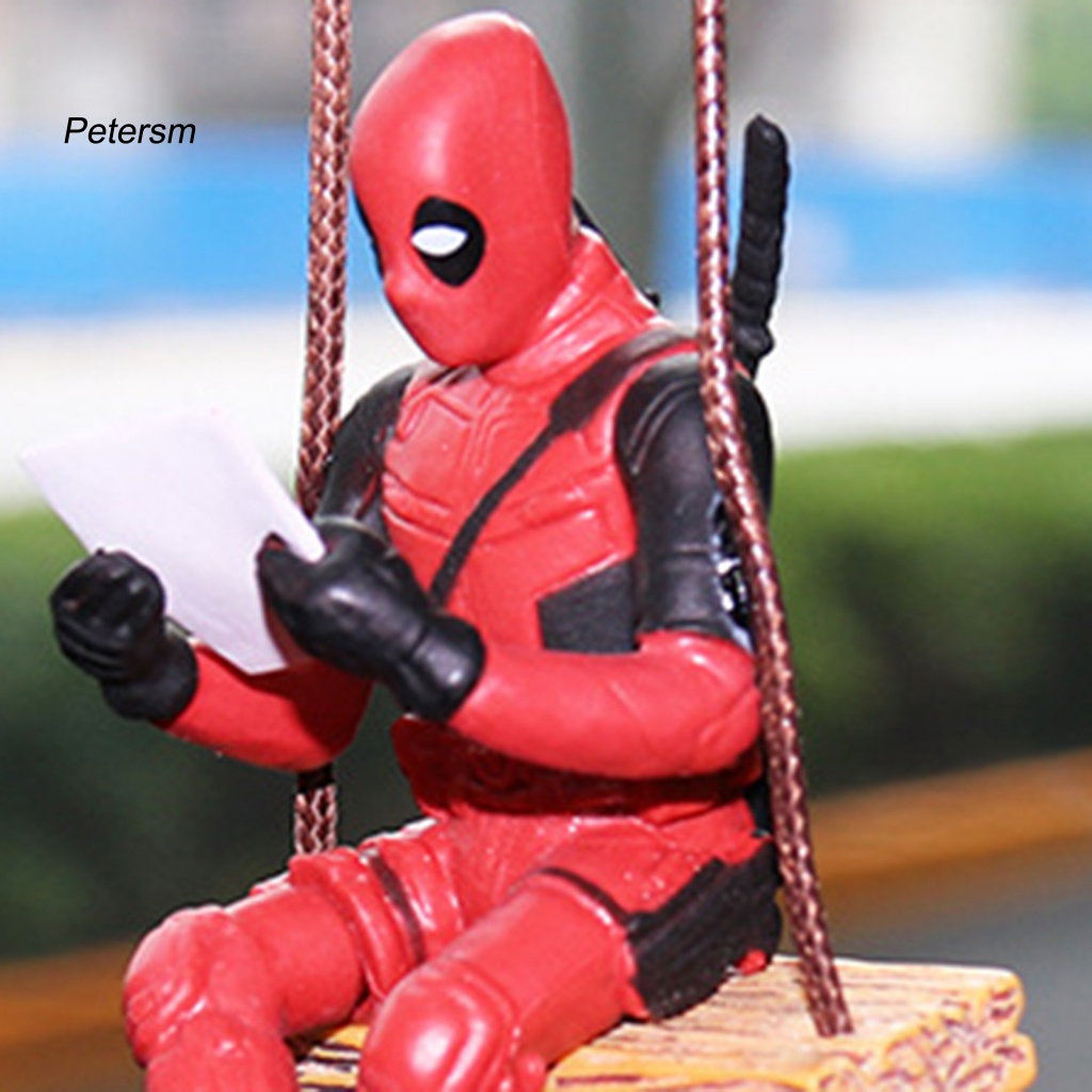 Pp Boneka Deadpool Dengan Tali Lanyard Untuk Dekorasi Kaca Spion Mobil