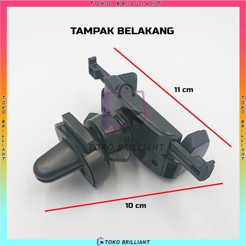 Holder Handphone Jepit Ventilasi AC / Phone Holder Mobil / Holder HP di AC Mobil / Holder Universal