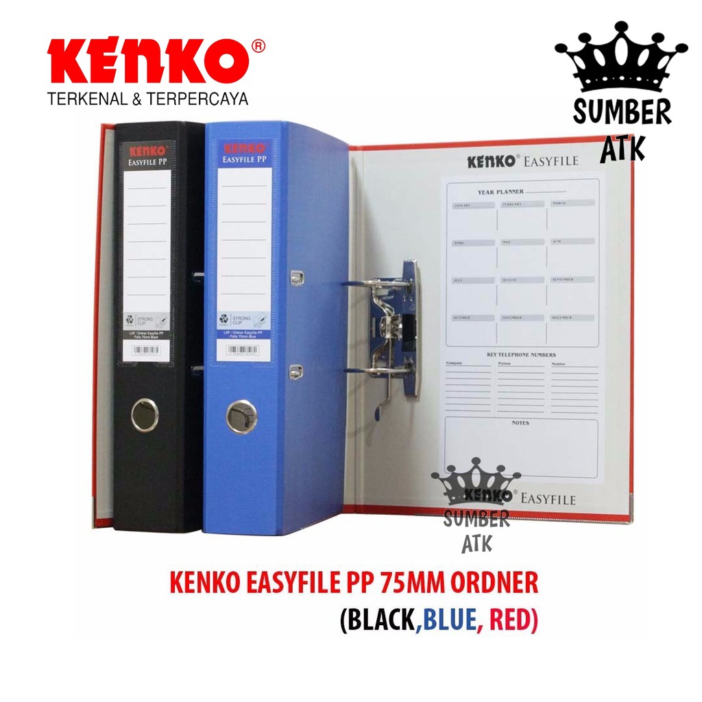 

ORDNER EASY FILE PP 75MM FOLIO KENKO