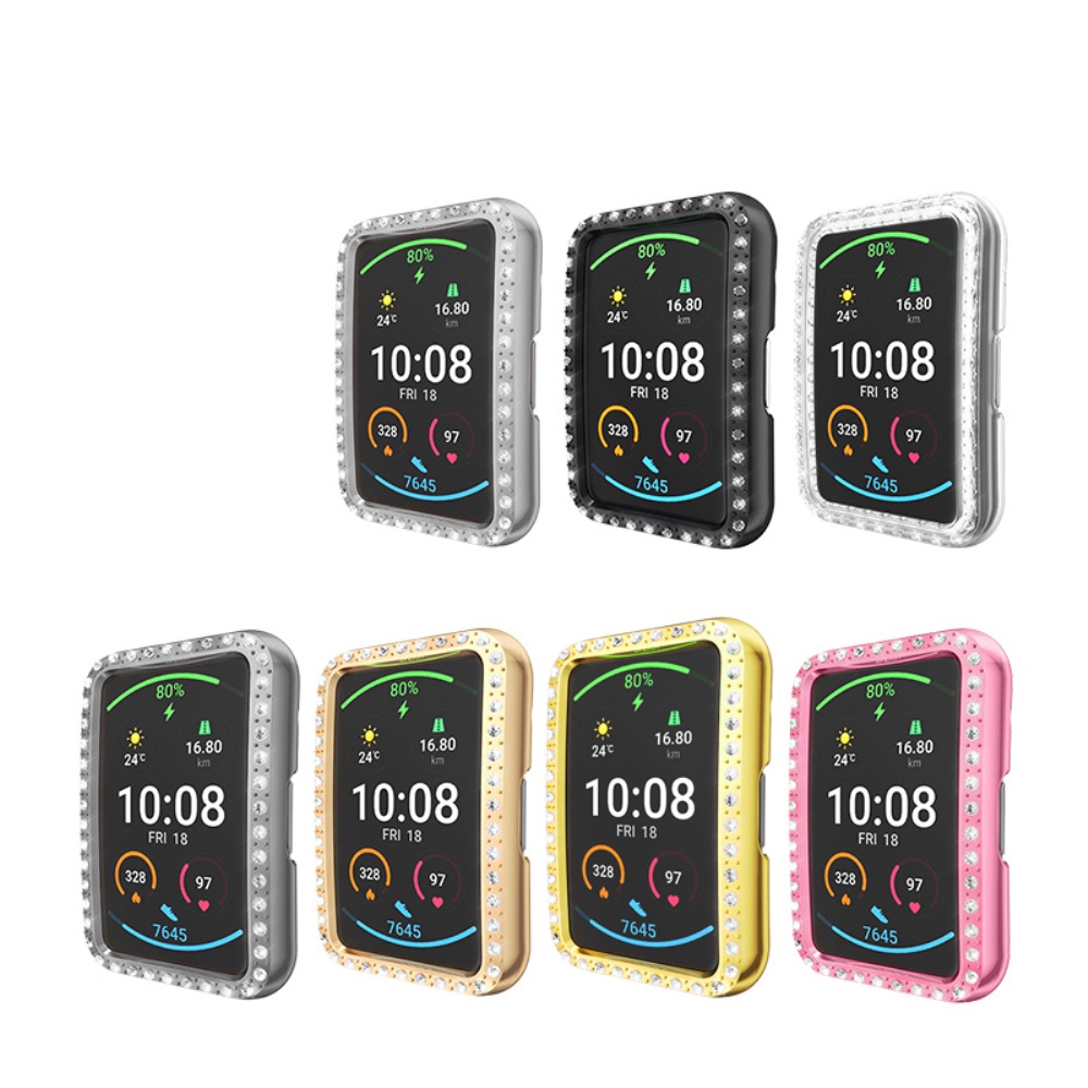 Cover Pelindung Case Untuk Huawei Watch Fit Smart Watch band TPU Plating Bling Pelindung Bumper Frame Shell Cases Aksesoris