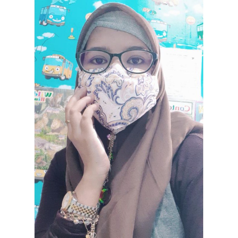 Masker 3d batik katun design beli 10 free 2