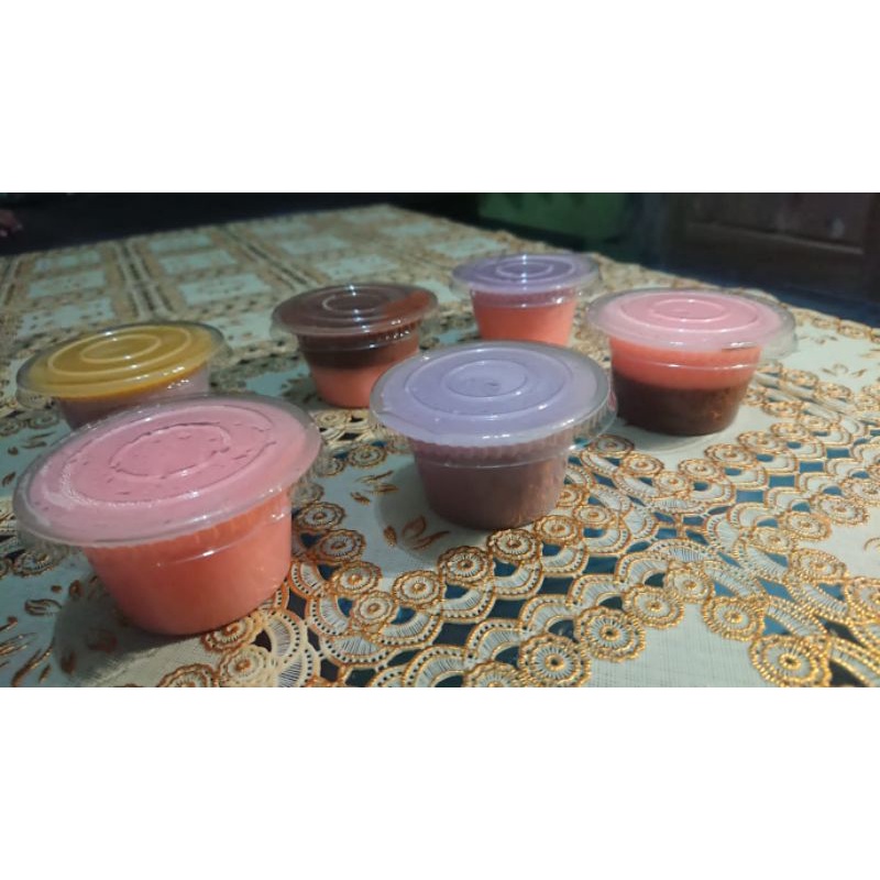 

pudding/coklat/taro/mangga/starberry/Vanilla/santan/Jellymix