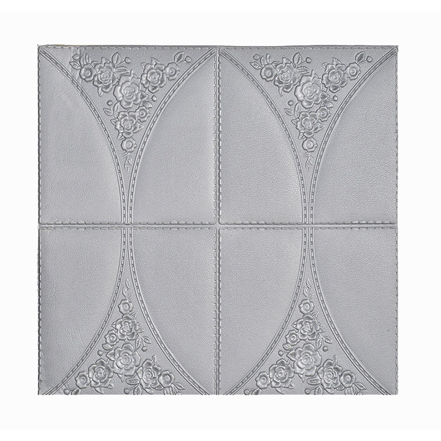 [COD] Wallpaper Dinding Stiker Wallfoam 3D Sticker Dekorasi Kamar Rumah Murah [Seri L] Bunga-ABU