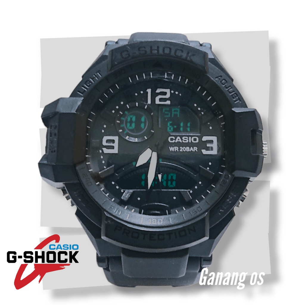 Jam tangan pria casio gshock GA1000 dual time water resist jam sport pria