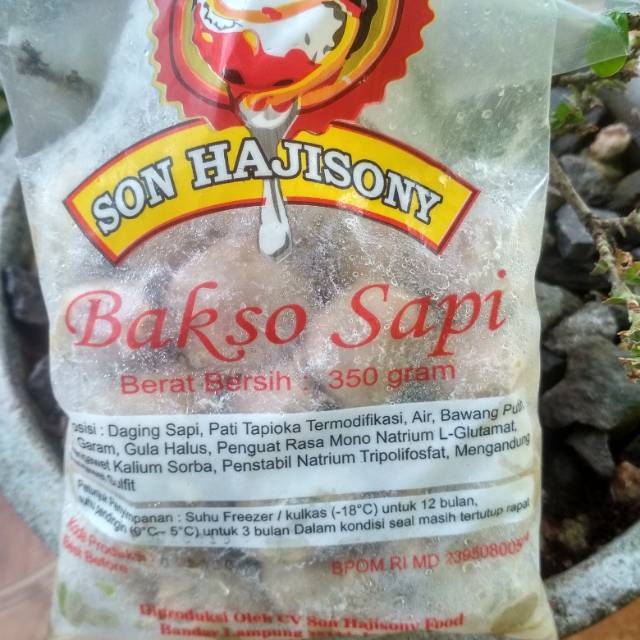 

Bakso sapi hj sony ukuran kecil isi 30 + bumbu