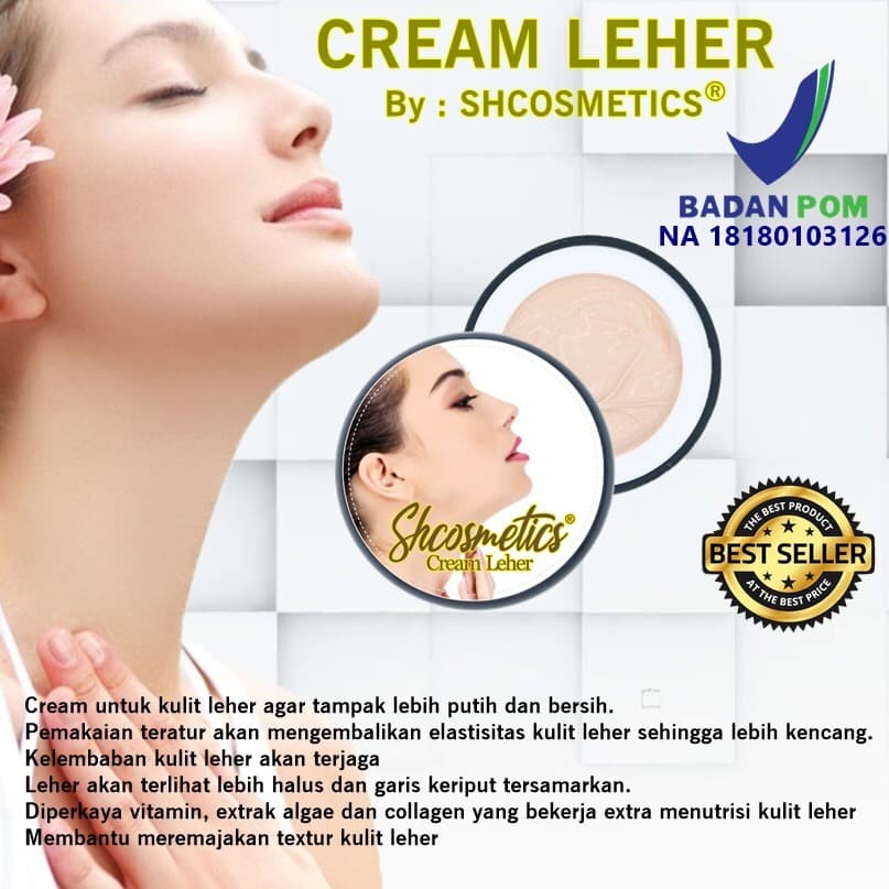 BPOM Cream Krim Pemutih Leher Neck Cream Terlaris