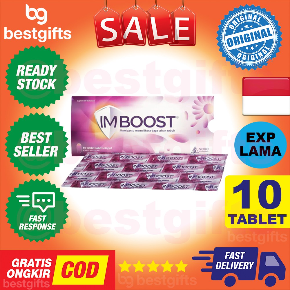 IMBOOST TABLET MULTIVITAMIN MULTI VITAMIN DAYA TAHAN TUBUH IMUN BOOSTER BOOST 1 STRIP ISI 10 TABLET