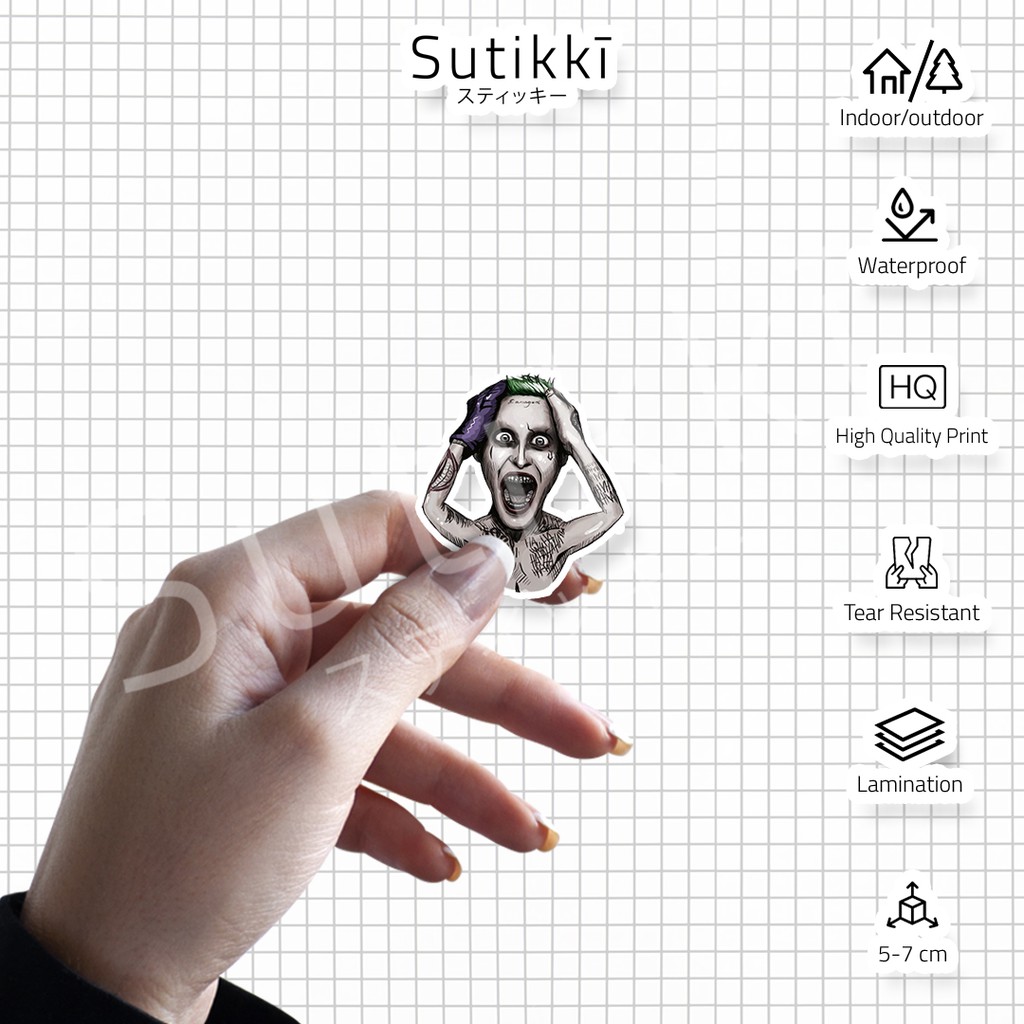 Sutikki | Sticker Pack Suicide Squad 2 DC Villain Harley Quinn Joker Stiker Laptop Vinyl Aesthetic