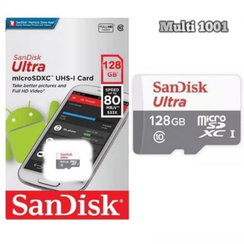 Memori MicroSD 128GB Sandisk Original
