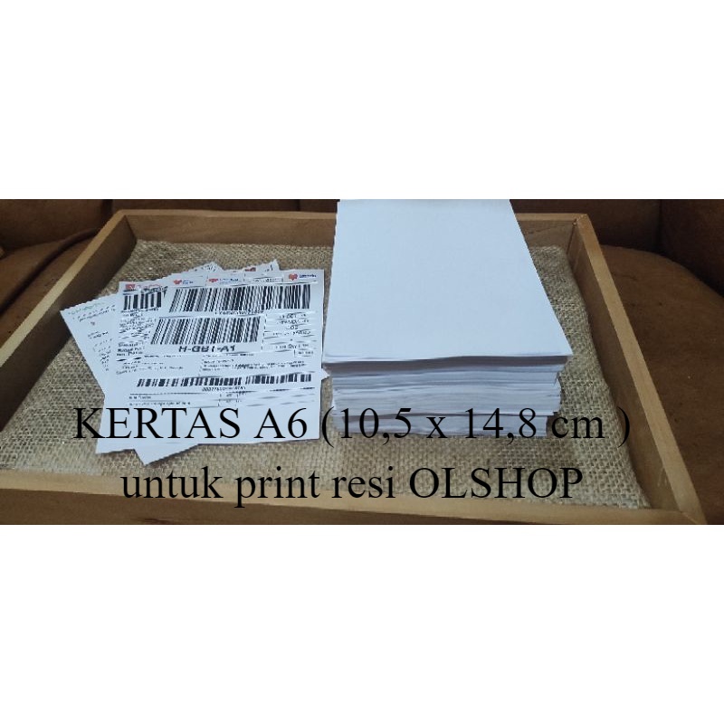 

kertas HVS A6 ( 10,5 x 14,8 cm ) 500 Lembar 70GSM / kertas resi online shop