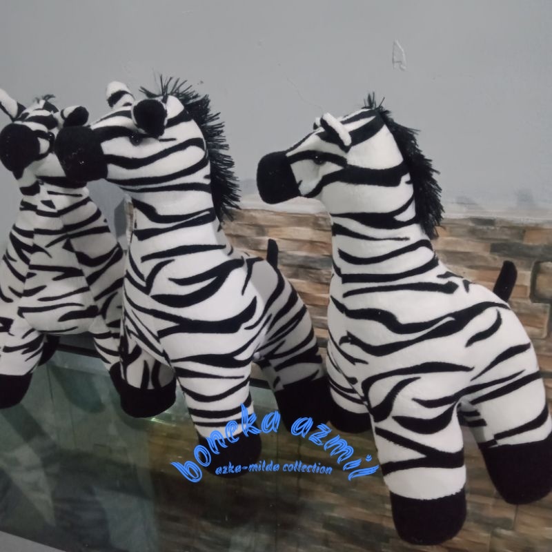 Boneka kuda zebra size s ukuran 30cm