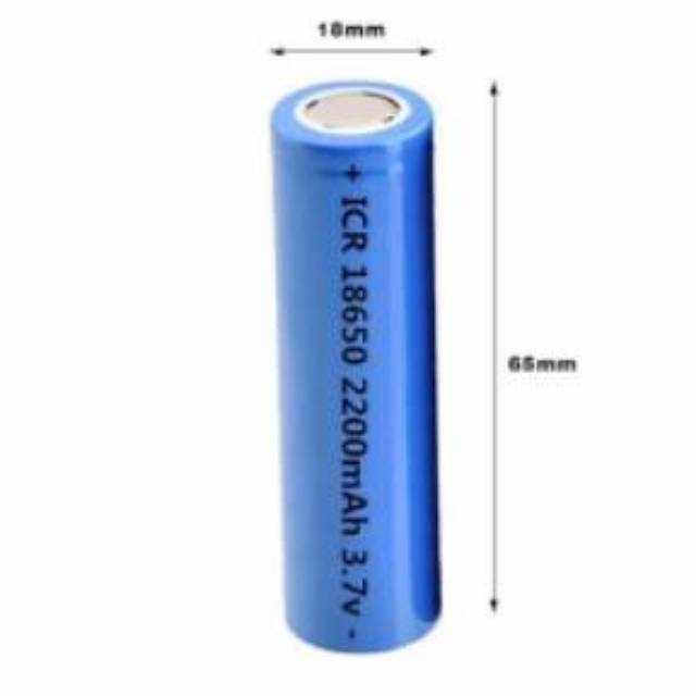 Baterai Batre Battery 18650 Kapasitas Real Asli 2200 mAh Rechargeable Grosir