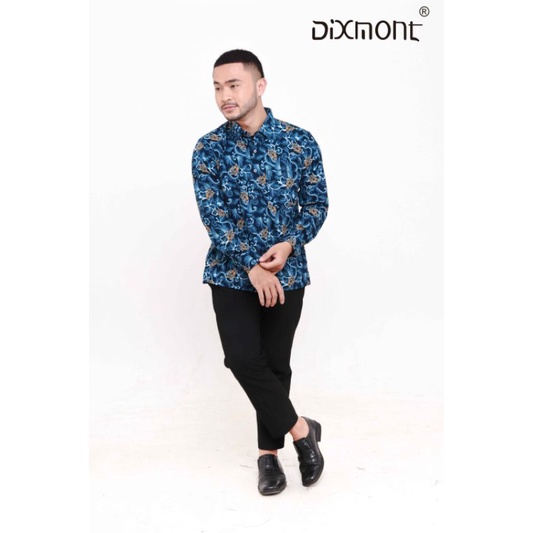 Dixmont Kemeja Pria Batik Panjang Hem BL03121