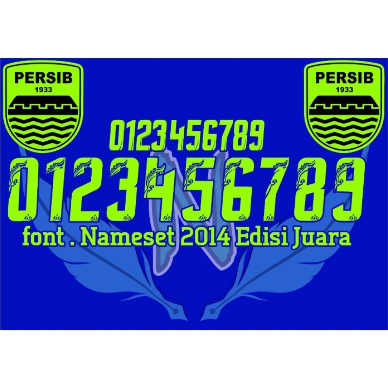 NAMESET PERSIB 2014 EDISI JUARA(TIDAK TERMASUK BAJU)
