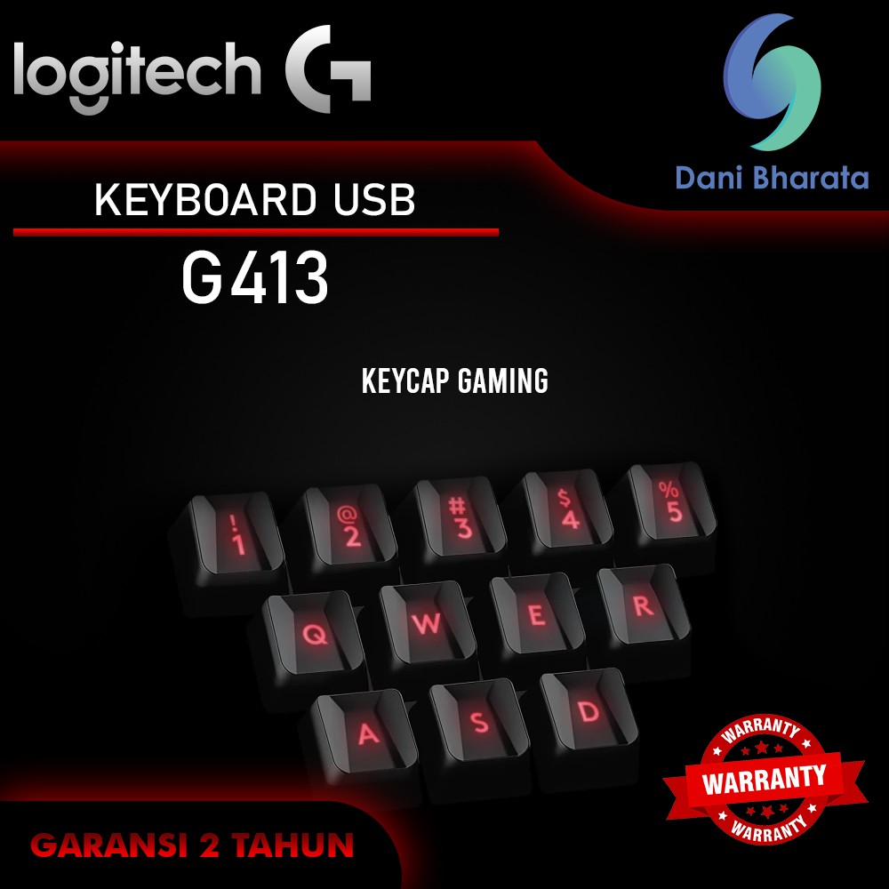 G413 LOGITECH CARBON MECHANICAL BACKLIT GAMING KEYBOARD Garansi G 413