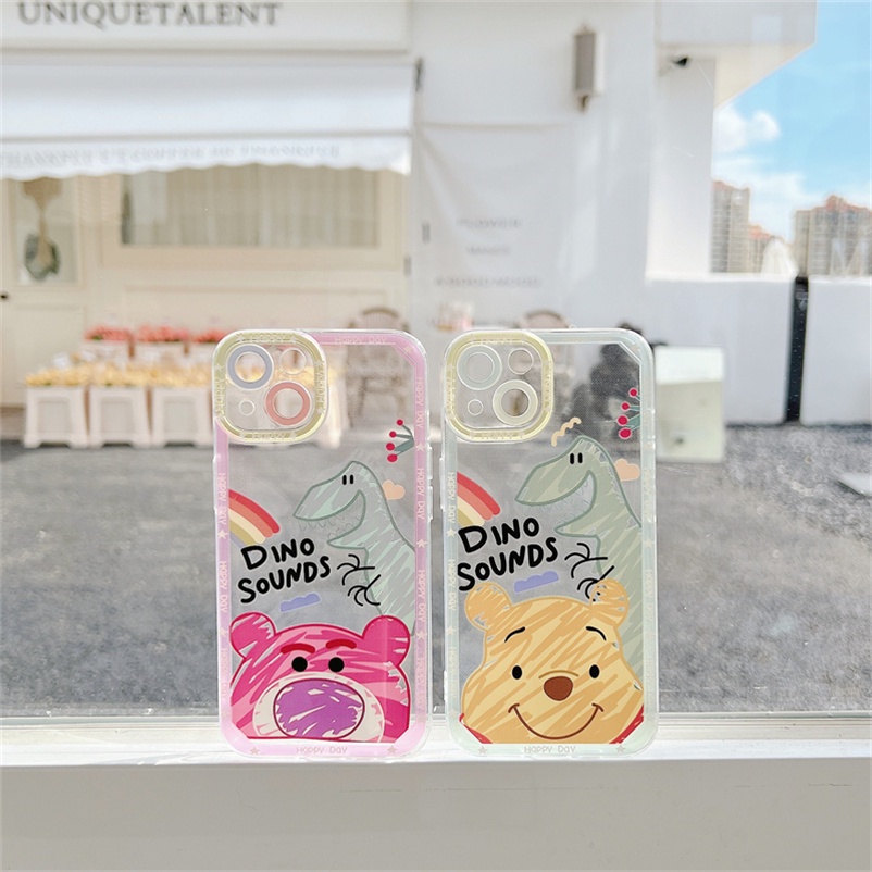 (Ready Stock) Casing Softcase Tpu Iphone 11 Pro Max 13 12 Pro Max X Xr Xs Se 2020 Max 8 7 6 6s Plus + Motif Beruang Shockproof Lovely Bear Series Transparent TPU Soft Silicone Anti-dirty Shockproof Phone Cover