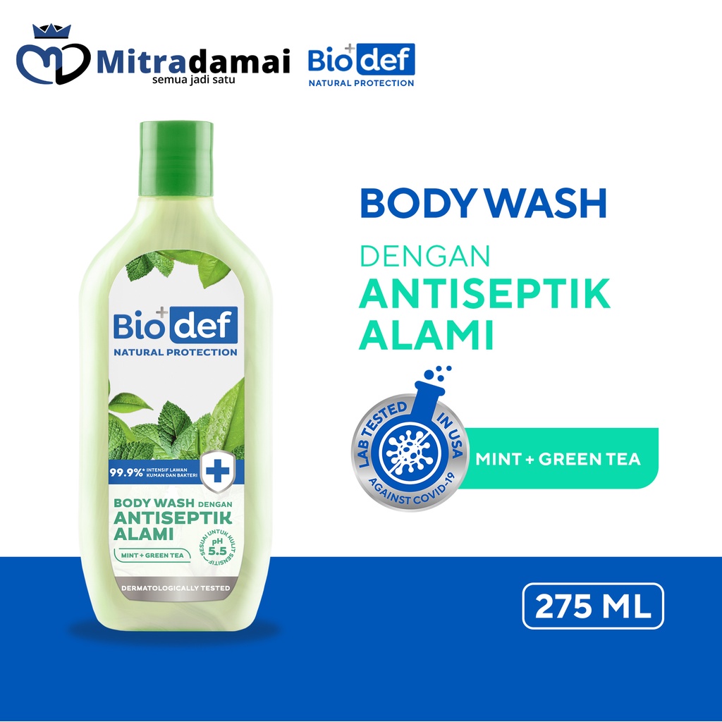 BIODEF Natural Protection Body Wash Botol 275 ml (Sabun Mandi Cair)