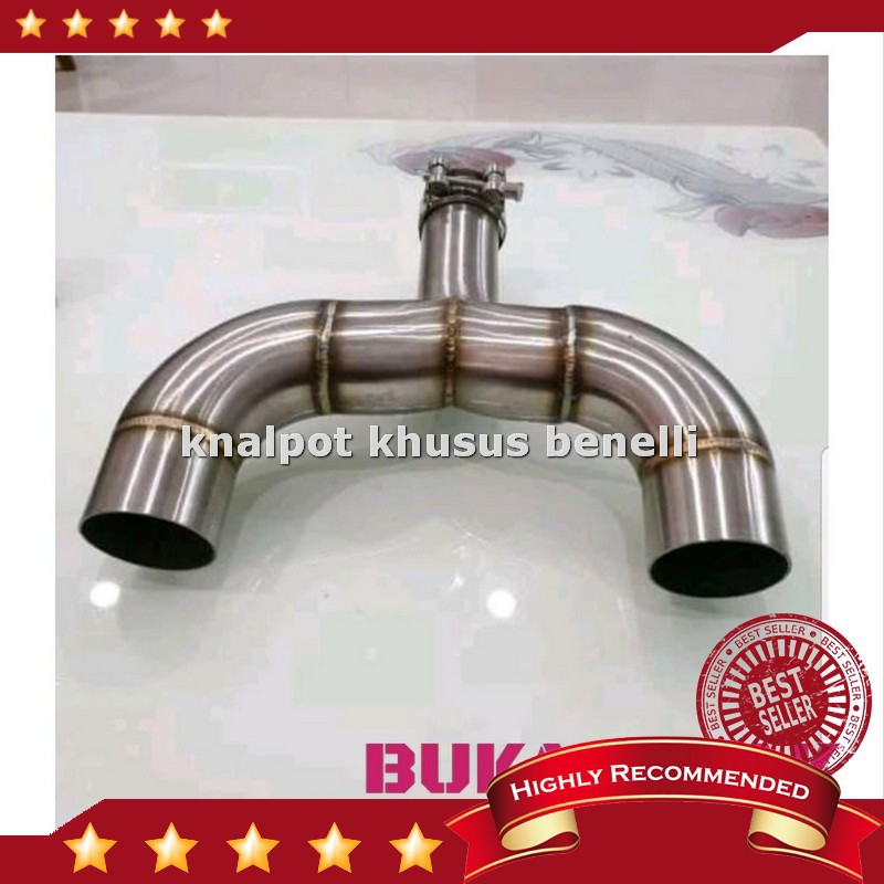 Diskon Promo Mid Pipe Y Pipe Dual Muffler Undertail Benelli Bn 600 Tnt 600 Bn600 4465Y Sade3 Diskon