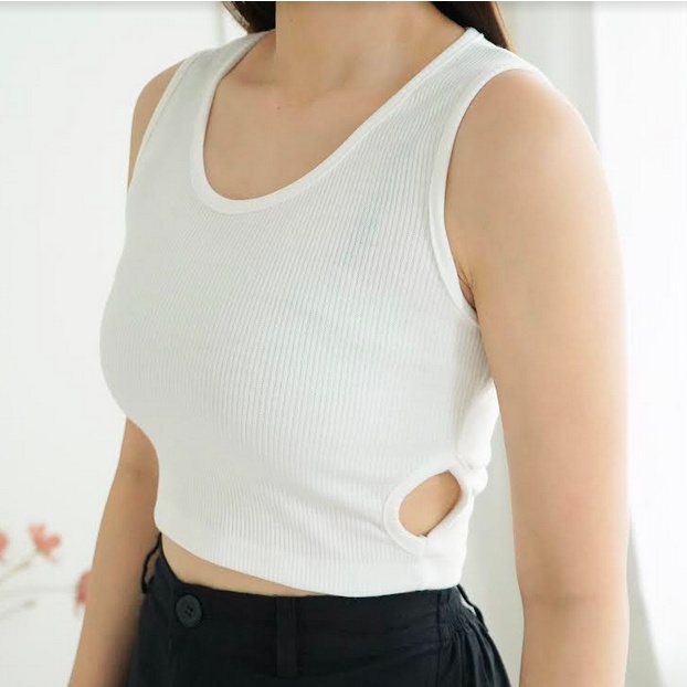 Korean Basic Tank Top Kaos Tanktop Korea Baju Atasan Wanita 159