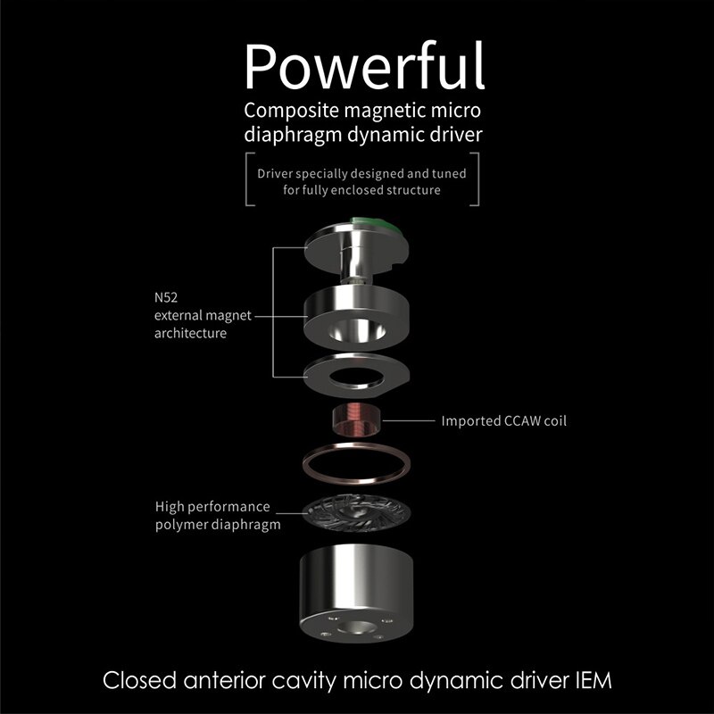 Moondrop Quarks DSP Earphone Dinamis Dinamis Mikro Tipe C 6mm Dengan Mic