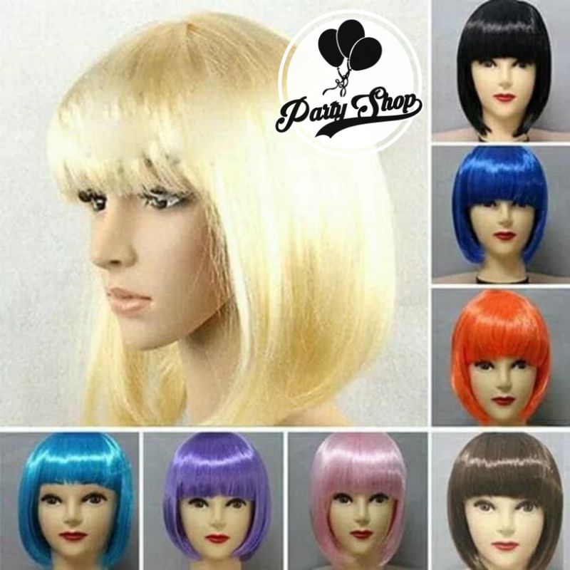 Wig bob / WIG RAMBUT PENDEK / wig rambut palsu lurus / RAMBUT PALSU