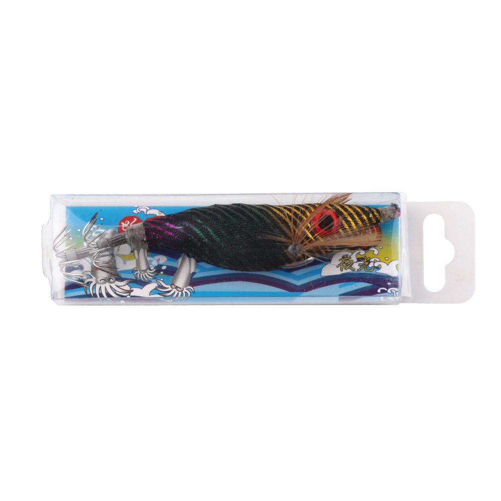 Hengjia Umpan Pancing Squid Jig Lures Hard Plastic Bait Bentuk Udang Mata Besar 3d Bahan Kayu 16 Warna Shrimp Bait For Octopus cuttlefish Tackle