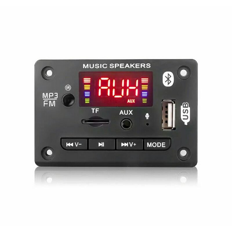 Kit Modul Mp3 Player Bluetooth 5.0 Digital Led Display 5V 12V - Hitam