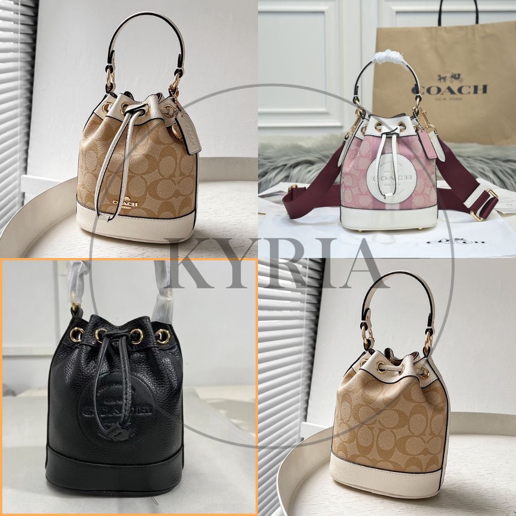 Tas wanita women Mini Demsey Bucket bag signature Jacquard mini bukcet bag 5121 5112 5268