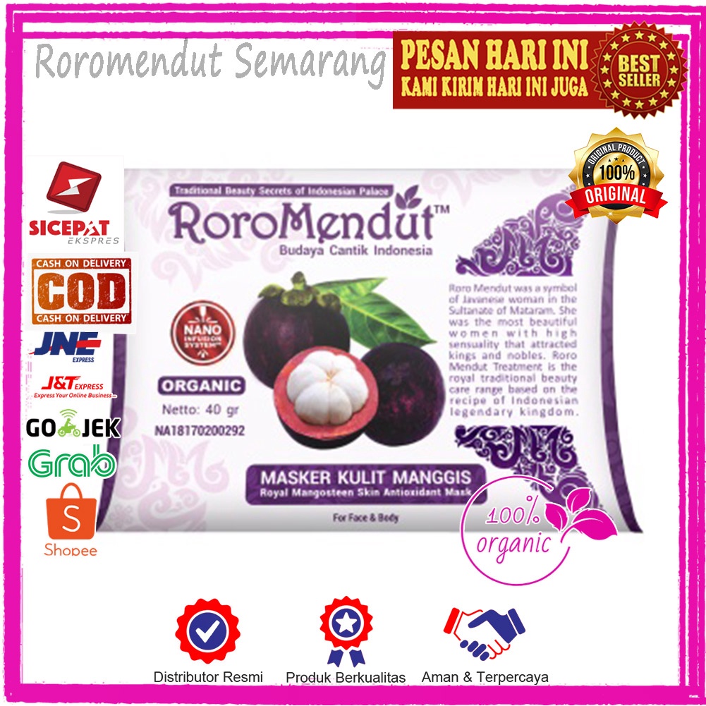 MASKER WAJAH PABRIK RORO MENDUT MASKER KULIT MANGGIS 40 GR Skincare Alami