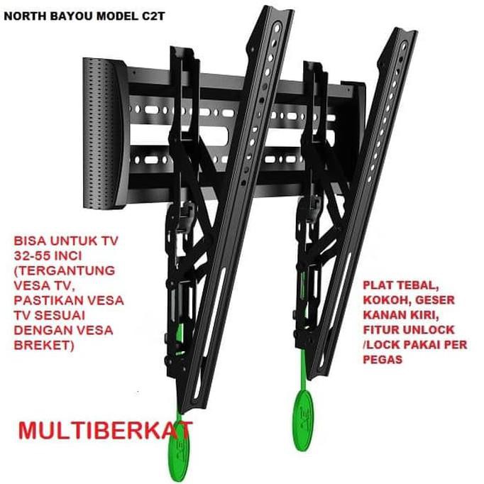 BREKET/BRACKET TV LED/LCD/PLASMA FLEKSIBEL 32-47 INCI NORTH BAYOU
