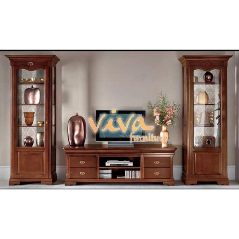 bufet tv pisah classic, mebel jepara, furniture