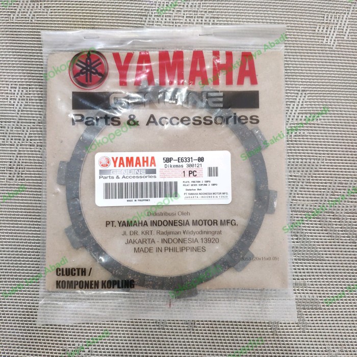 (100% ORI) Kampas Kopling Kecil (5BP-E6331-00) untuk Scorpio Z Vixion mantap