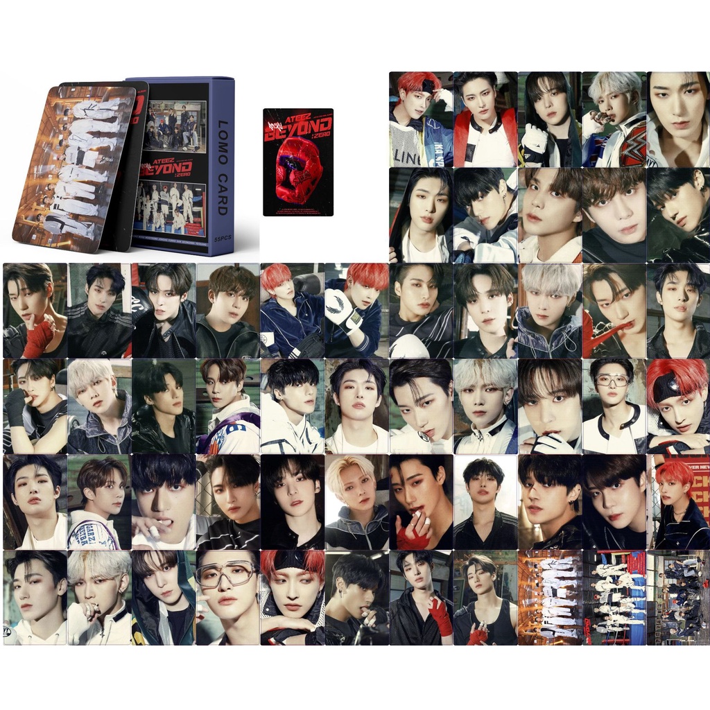 55 Pcs Kartu Lomo Foto Kpop ATEEZ Album Beyond: Zero ROCKY