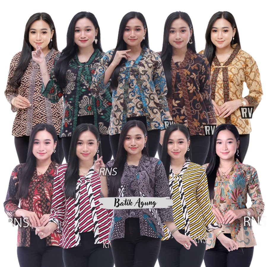 Jual Seragam Baju Batik Blouse Kerja Kantor Sekolah Kuliah KKN PPL ...