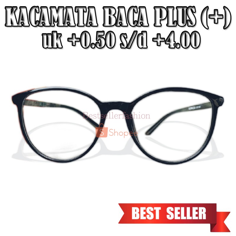 Kacamata Baca Plus (+) Uk +0.50 s/d +4.00 Pria Wantia Kaca mata Plus Reading Glasses Rabun Dekat