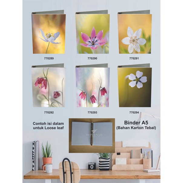 

Binder A5 / Binder Note A5 / Bunga / Set 2902