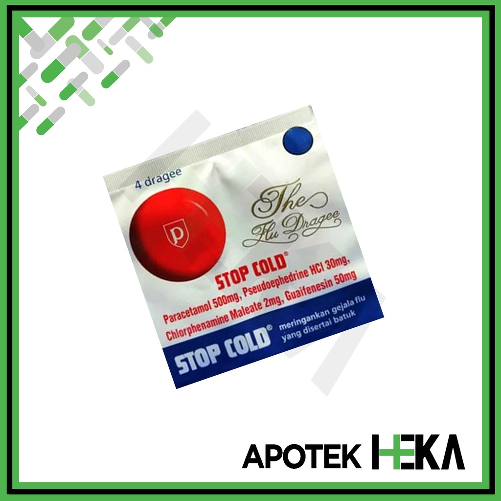 Stop Cold Dragee Strip isi 4 Tablet - Obat Flu (SEMARANG)