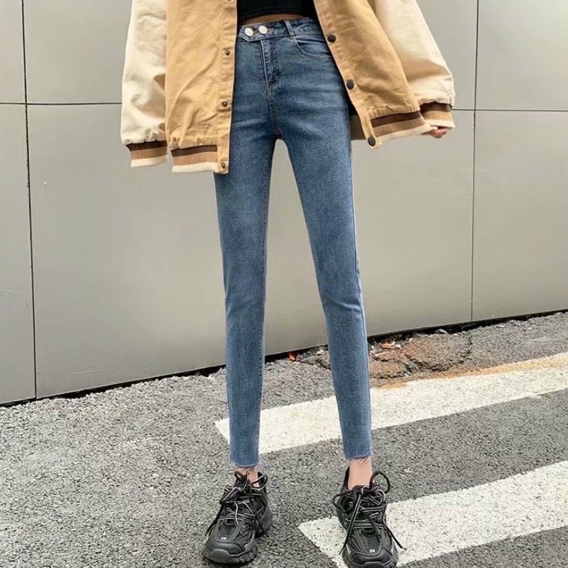 JEANS HW SKINNY PANTS IMPORT DENIM CELANA PANJANG STRECH HIGHWAIST WANITA MX887