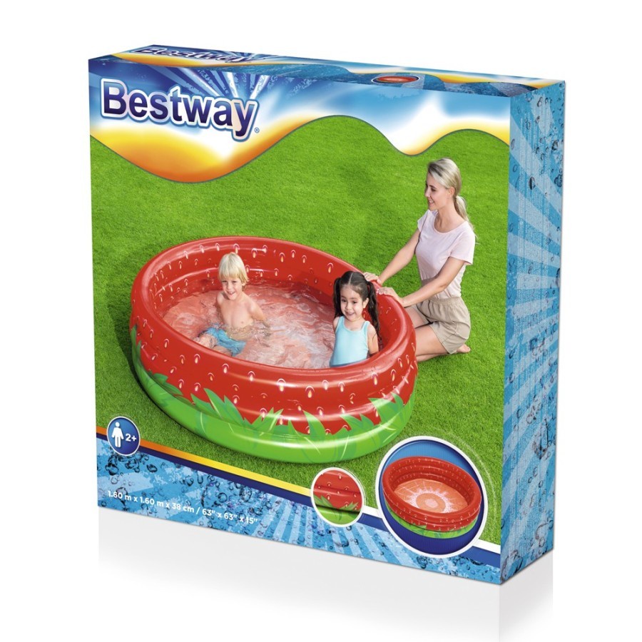 Kolam Renang Anak BESTWAY 51145 Strawberi - Kolam Anak Mandi Bola ukuran 160 x 38 cm