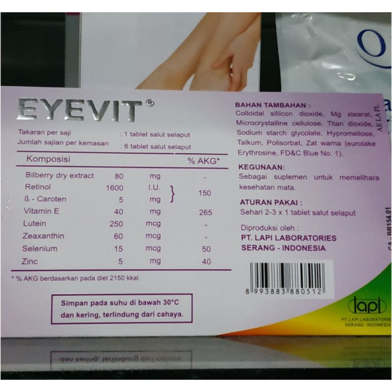 EYEVIT TABLET 1 BLISTER @6Tablet