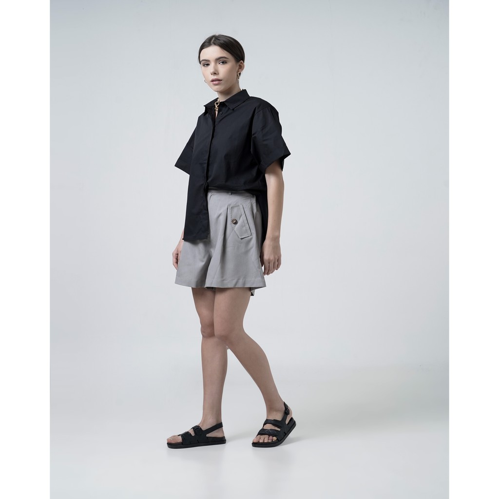 THIS IS APRIL Kemeja Wanita Elle Top - Black 175304-1