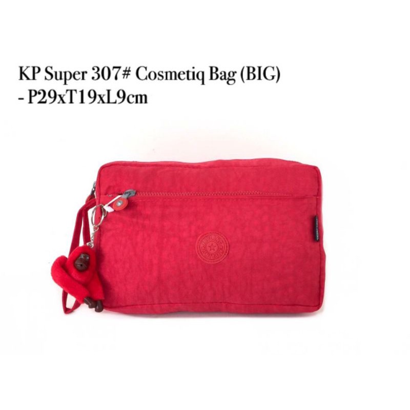 Pouch kosmetik kipling 307 Big /cosmetic bag super free gantungan