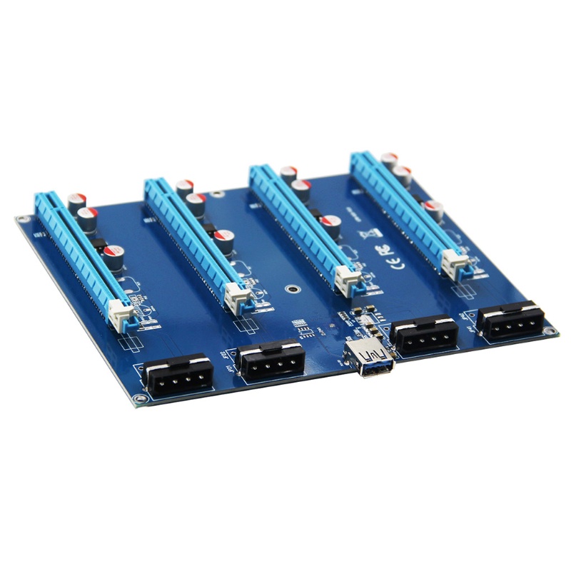 zzz 1 To 4 PCI-Express Slot 1x to 16x USB3.0 Mining Special Riser Card PCIe Extender