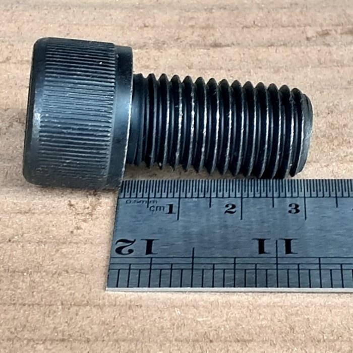 BAUT L M16X30 (3 CM) BAJA FULL DRAT / BAUT L BAJA M16 X 30 GRADE 12.9 / BAUT L BAJA M16 PANJANG 3 CM