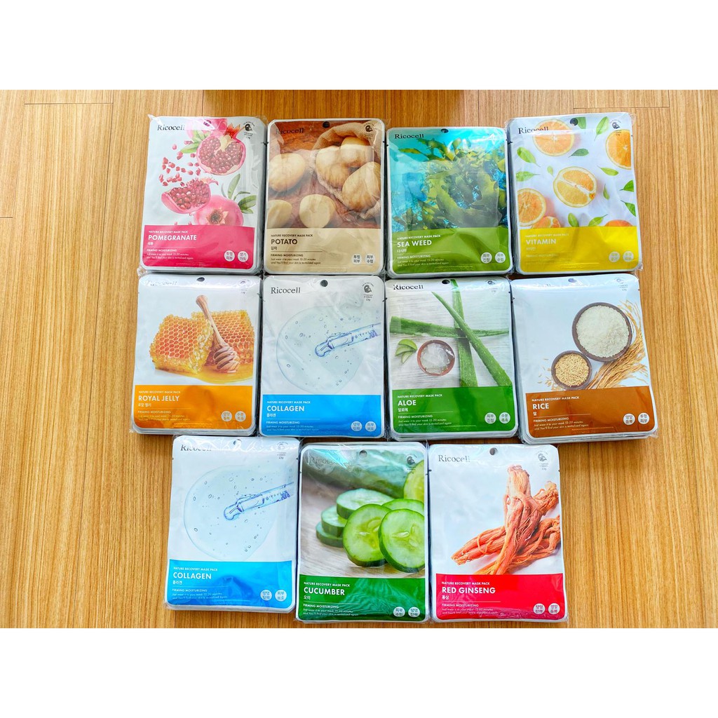 SHEET MASKER MASKER WAJAH ORIGINAL KOREA RICOCELL || CUCI GUDANG