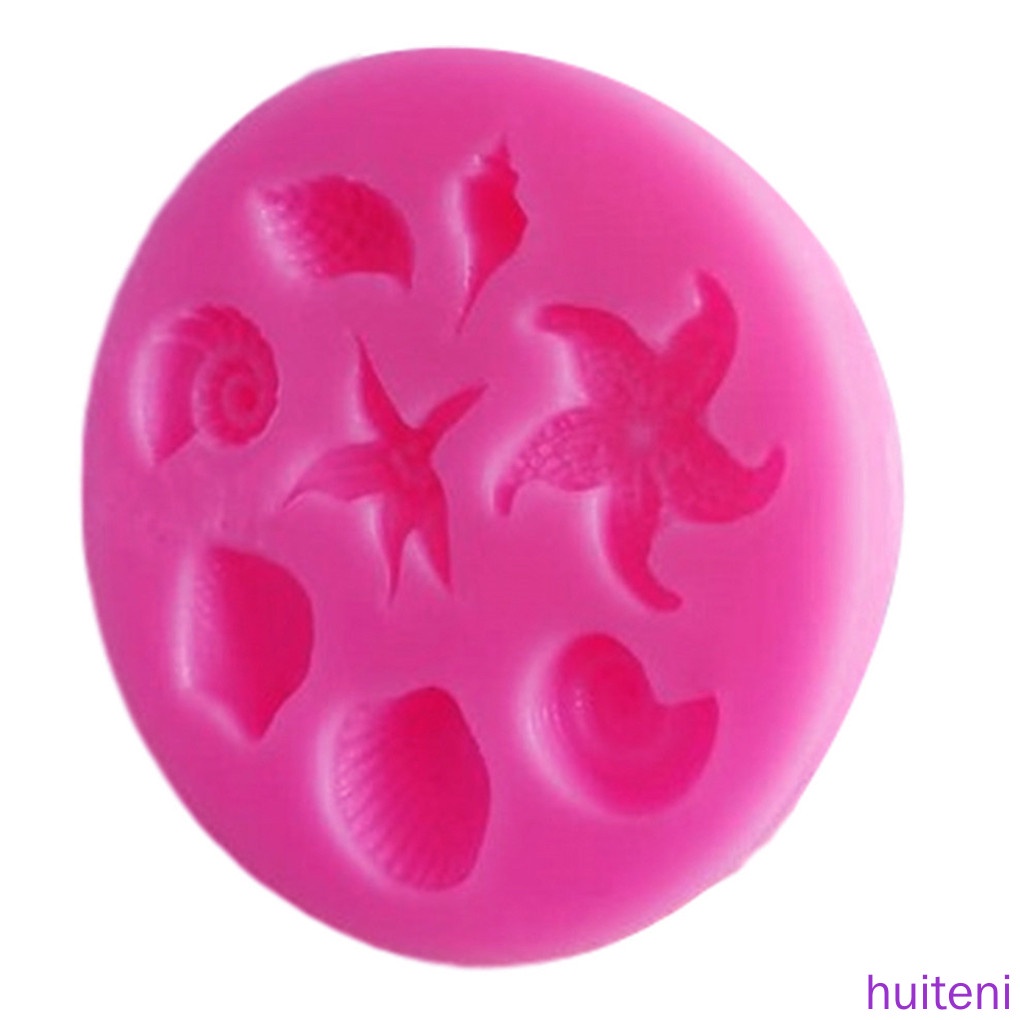 Cetakan Fondant / Cokelat / Biskuit Bahan Silikon Desain Hewan Laut Diy Untuk Baking